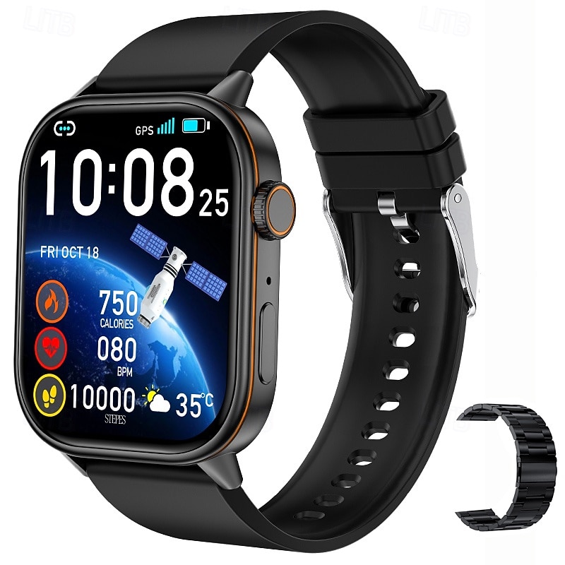 iMosi QX17 Smart Watch 2.01 inch Smartwatch Fitness Running Watch Bluetooth Pedometer Call Reminder Sleep Tracker Compatible with Android iOS Women Men GPS Hands-Free Calls Waterproof IP68 40mm Watch2