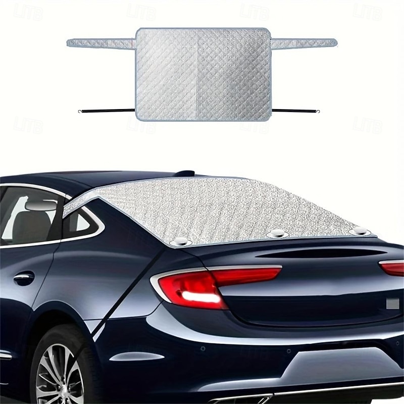 Rear Windshield Snow Cover Windshield Cover For Ice And Snow With 3 Magnetic Suction Points And 2 Fixed Hooks Suitable For Most Sedans And SUV