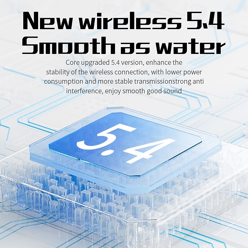 Two-in-one sleep wireless Bluetooth headphones thin mini noise reduction digital display long-lasting battery life3