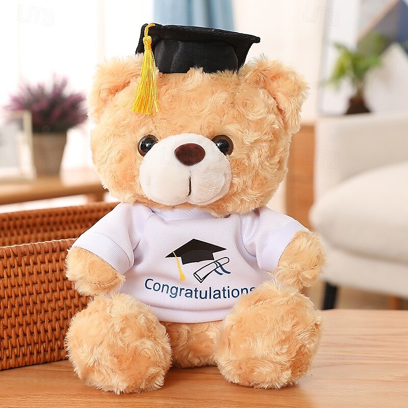 Graduation Gifts Teddy Bear Stuffed Animal Plush Toy with Doctoral Tam Velvet Gold Bullion Tassel Diploma for Man Women Girls Boys Congratulatory Party4