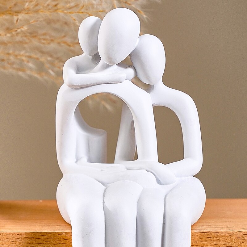 Abstract Parent-Child Reading Figurine, Minimalist Resin Tabletop Decor, Family Bonding Statue for Home, Dining Room, Party, and Gathering Decoration4