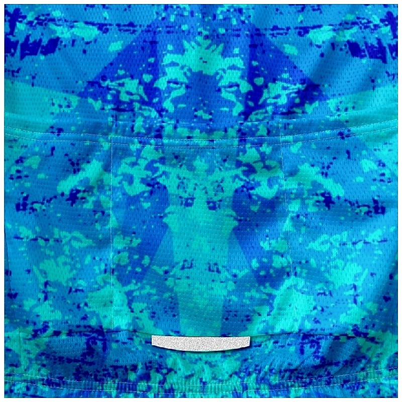 Men's Cycling Jersey Geometric Letter & Number Short Sleeve Bike Tee Tshirt Jersey with 3 Rear Pockets Mountain Bike MTB Quick Dry Anatomic Design Wicking Breathable Sports Dark Purple Blue Sky Blue3