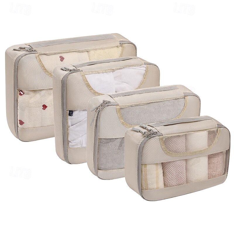 Compression Packing Cubes for Travel, Luggage Organizer Set with Transparent Design, Toiletry, Cosmetic, Digital Accessories, Clothes & Shoes Storage Bags, Space Savers2