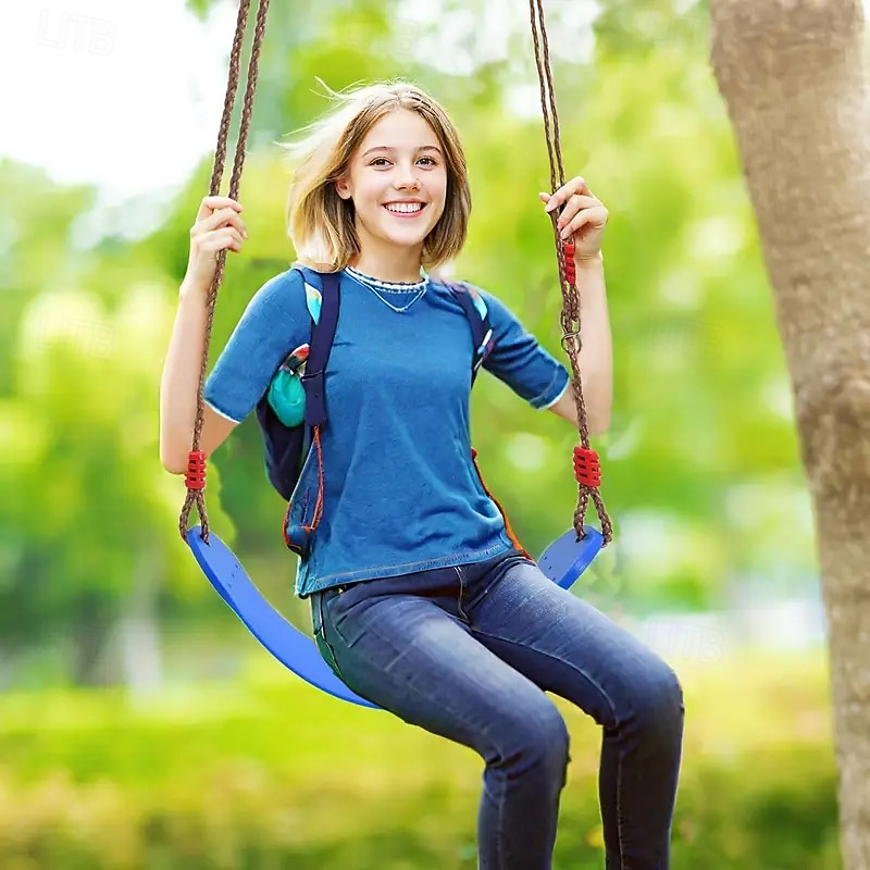 Adjustable Soft Swing Rope for Garden Outdoor Recreation and Fitness with EVA Soft Board Swing Chair