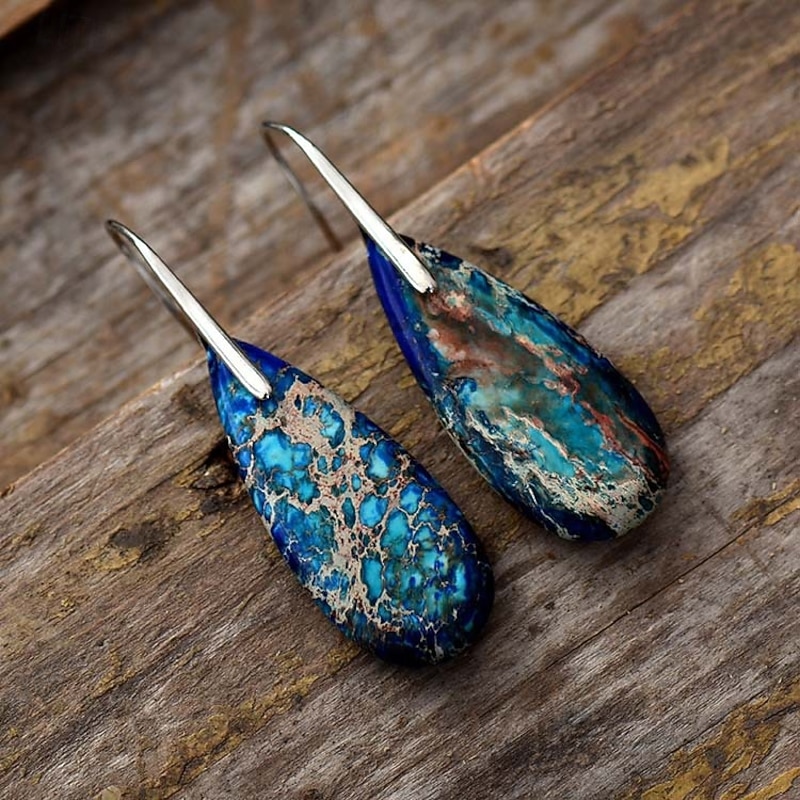 Women's Earrings Classic Drop Stylish Earrings Jewelry Silver / Black / Gold / Black / Silver For Wedding Party 1 Pair2