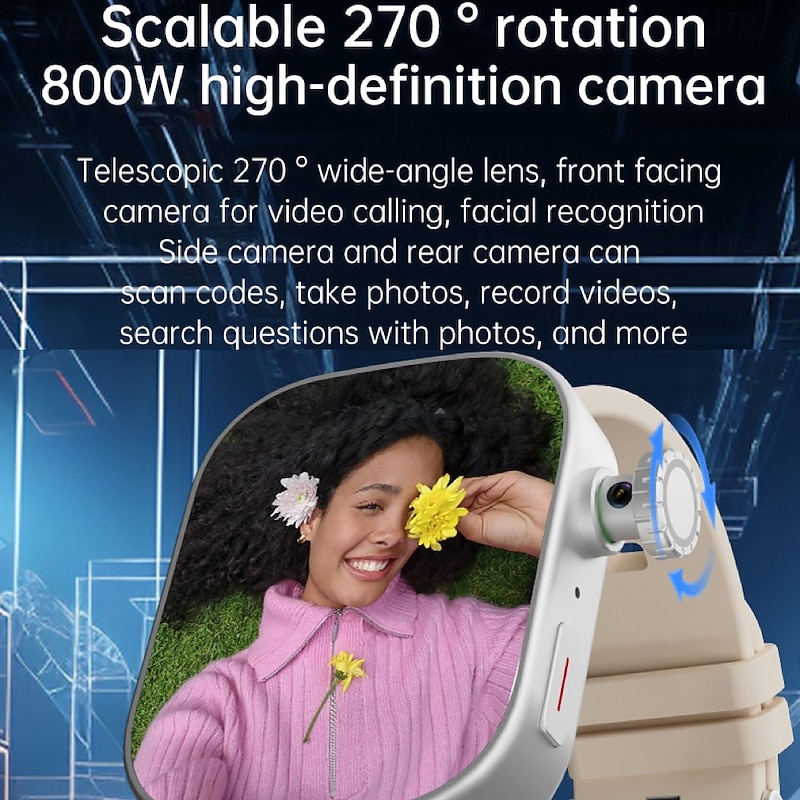 696 MS10 4G LTE Smartwatch Phone GPS Sleep Tracker Bluetooth Android iOS 46mm 2.064