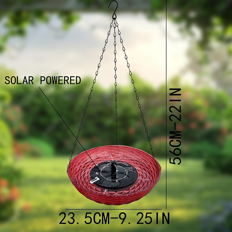 Hanging Bird Feeder & Bird Bath for Garden,Outdoor Floating Fountain Water Feature for Birds2