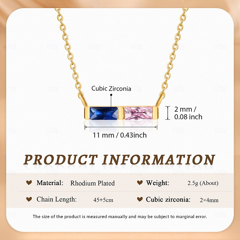 Personalized Custom Birthstone Necklace Custom Best Gift for Mom Jewelry with Unique Birthstone for Wife or Partner2