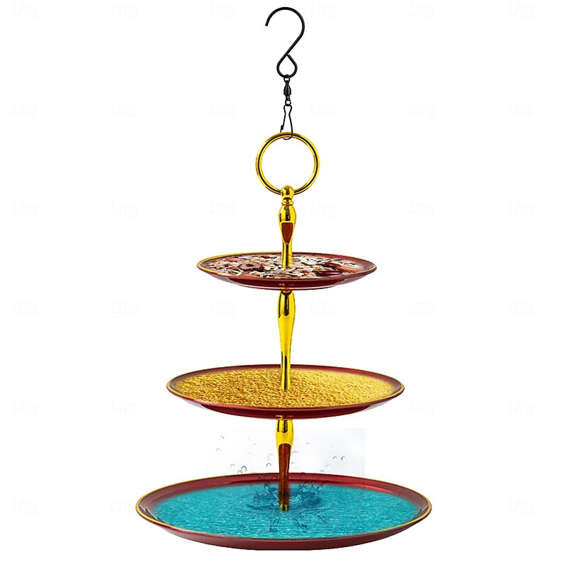 Hanging Bird Feeder Outdoor Garden Floating Fountain Hanging Bird Feeder, Bird Bath Basin for Backyard, Yard Decor, Bird Watching Attraction4