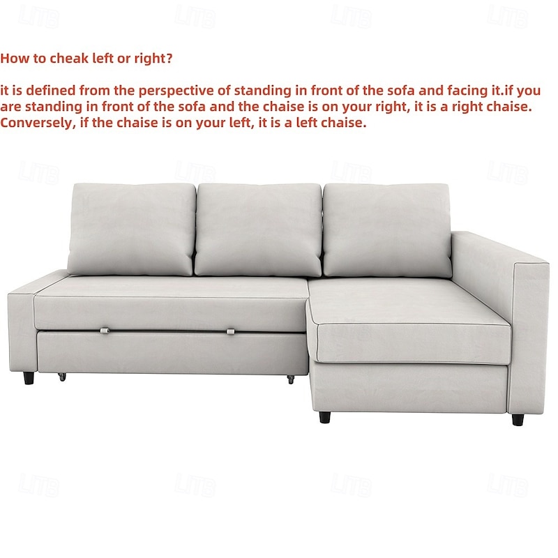 Sofa Bed Cover for Dogs,IKEA FRIHETEN Sofa Bed Sleeper Cover, Replacement Corner Couch Slipcover with Right Chaise or Left Chaise Washable Furniture Protector  FRIHETcover LITB PRIME cover2