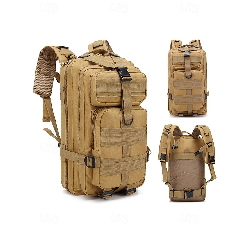 Men's Outdoor Multi-compartment Tactical Backpack with MOLLE System - Durable and practical for outdoor sports enthusiasts such as hiking, camping and military activities