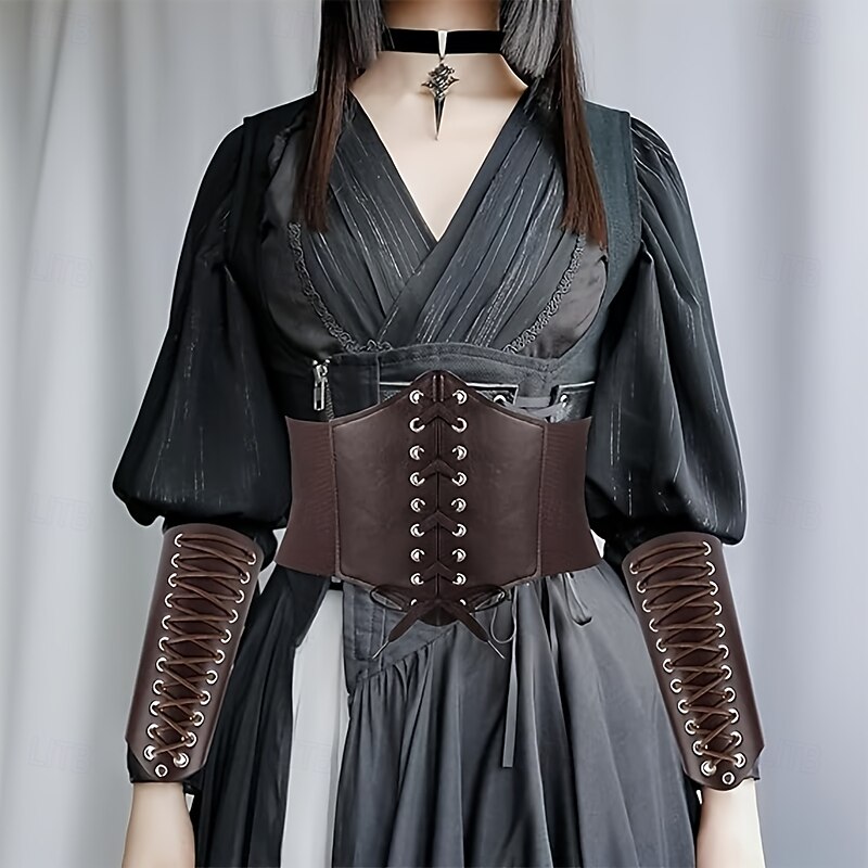 Retro Vintage Medieval Renaissance Waist Belt Wristband Fancy Dress Men's Women's Unisex Viking Fantasy Halloween Carnival Masquerade Performance Stage LARP Adults' More Accessories Waist Belt3