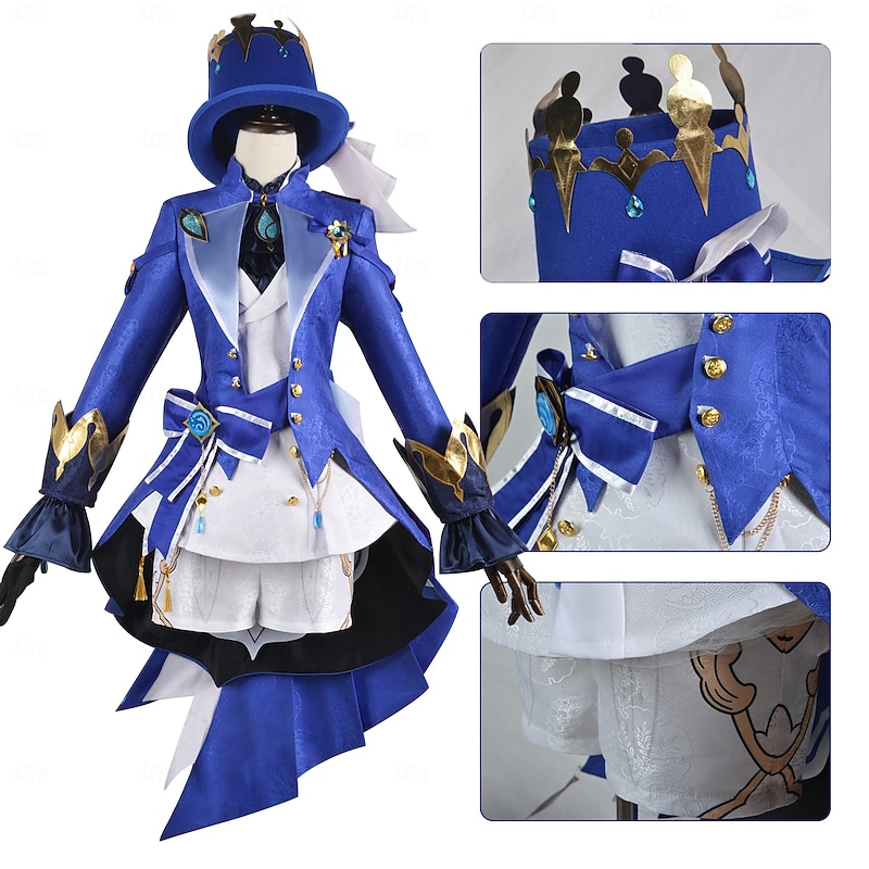 Genshin Impact Focalors Anime Cosplay Costume Outfits Cosplay Suits Video Game Costumes Halloween Carnival Party Comic Con Costume For Women's Adults'2