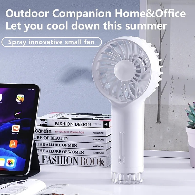 Portable Handheld Spray Fan – Large Wind Refillable Water Mist Cooling Fan for Outdoor and Travel4