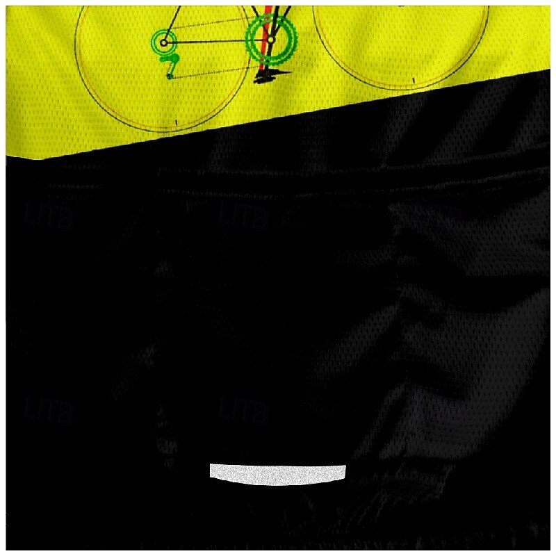 Men's Cycling Jersey Letter & Number Short Sleeve Bike Tee Tshirt Jersey with 3 Rear Pockets Mountain Bike MTB Quick Dry Anatomic Design Wicking Breathable Sports Yellow Blue Purple Clothing Apparel3