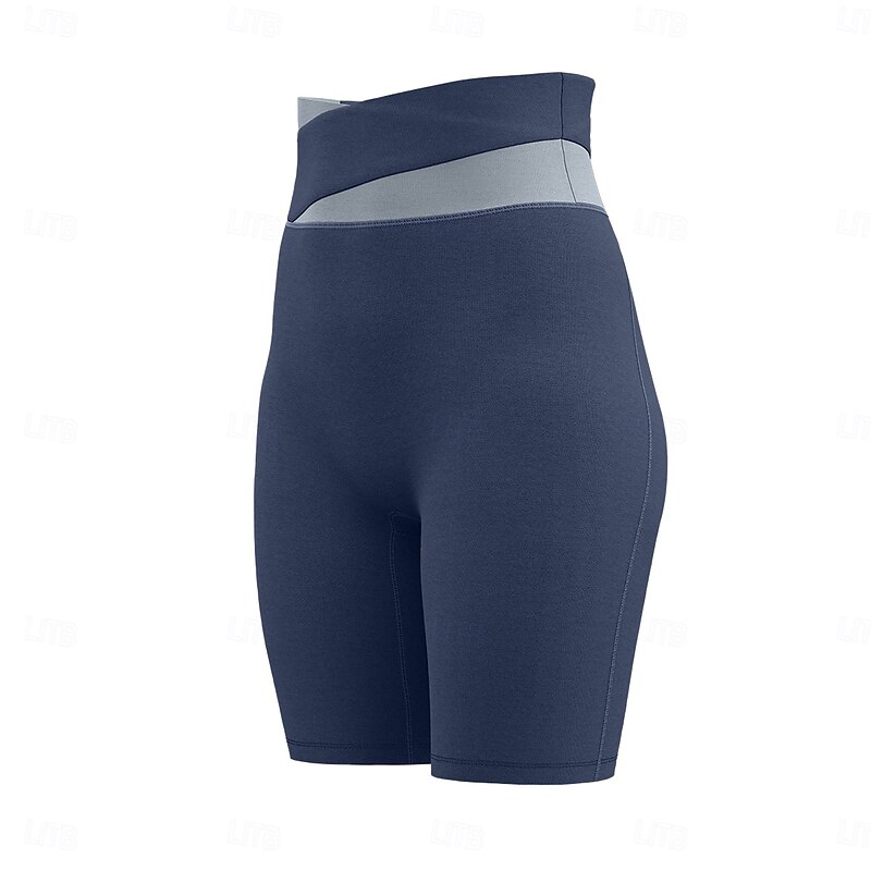 Women's Gym Shorts Yoga Shorts Workout Shorts Butt Lift Tummy Control High Waist Pilates Gym Workout Workout Shorts Color Block Light Coffee Black Blue Spandex Sports Activewear Stretchy Slim2