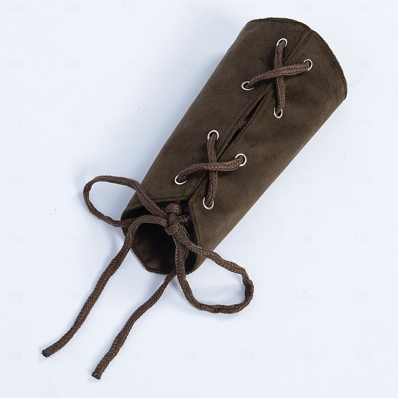 Medieval Renaissance 17th Century Wristband Knight Ritter Viking Archery Fancy Dress Men's Women's Unisex Viking Masquerade Performance LARP Adults' Wrist Brace All Seasons4