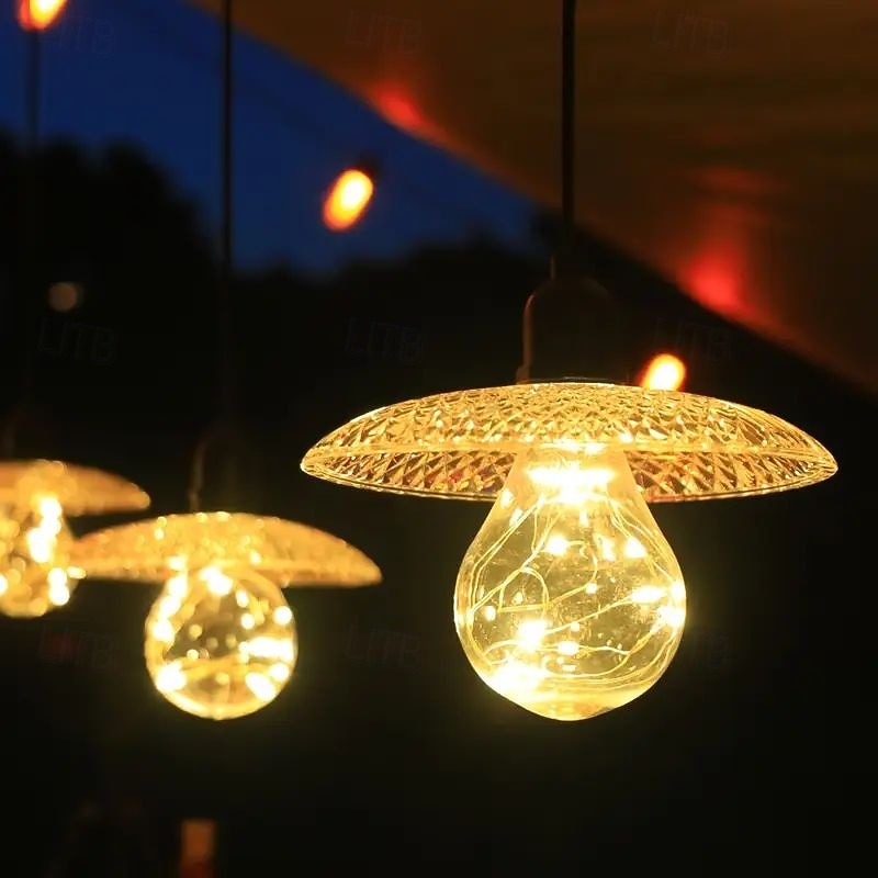 1PC LED Solar Outdoor Lights Waterproof Outdoor Lanterns Patio Lights Garden Balcony Wedding Party Garden Camping Atmosphere Decoration