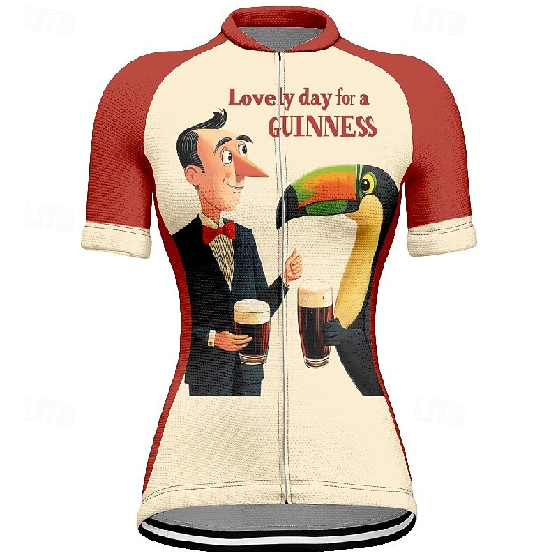 Women's Cycling Jersey Graphic Letter & Number Short Sleeve Bike Tee Tshirt Jersey with 3 Rear Pockets Mountain Bike MTB Quick Dry Anatomic Design Wicking Breathable Sports Wine Red Green Clothing3