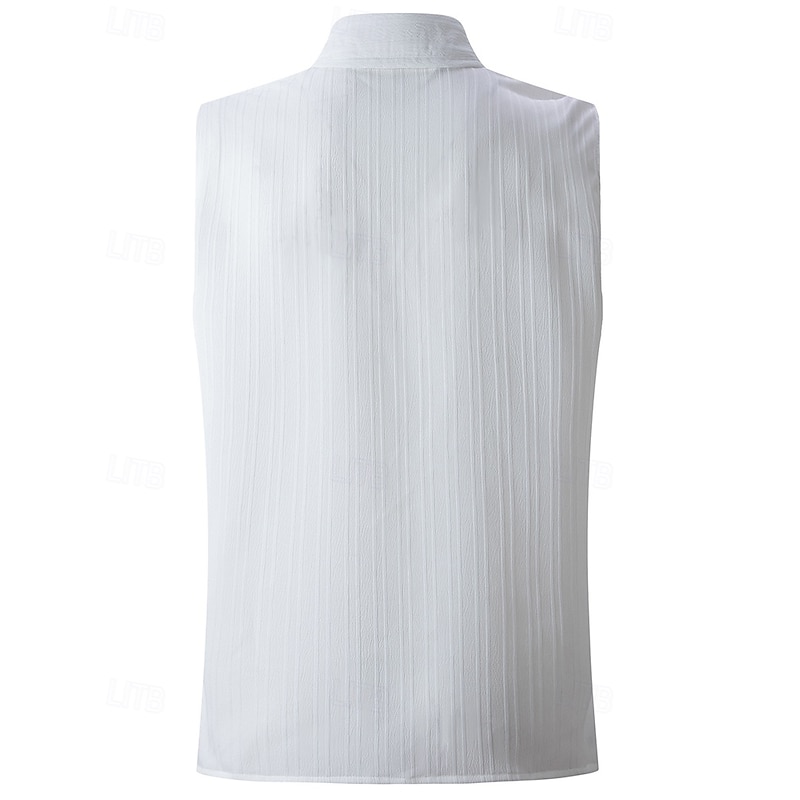 Men's Tank Top Vest Top Undershirt Sleeveless Shirt Sleeveless Shirt Collar Summer Plain Fashion Designer Vacation Street Going out Black White Red Top Tee for Men3