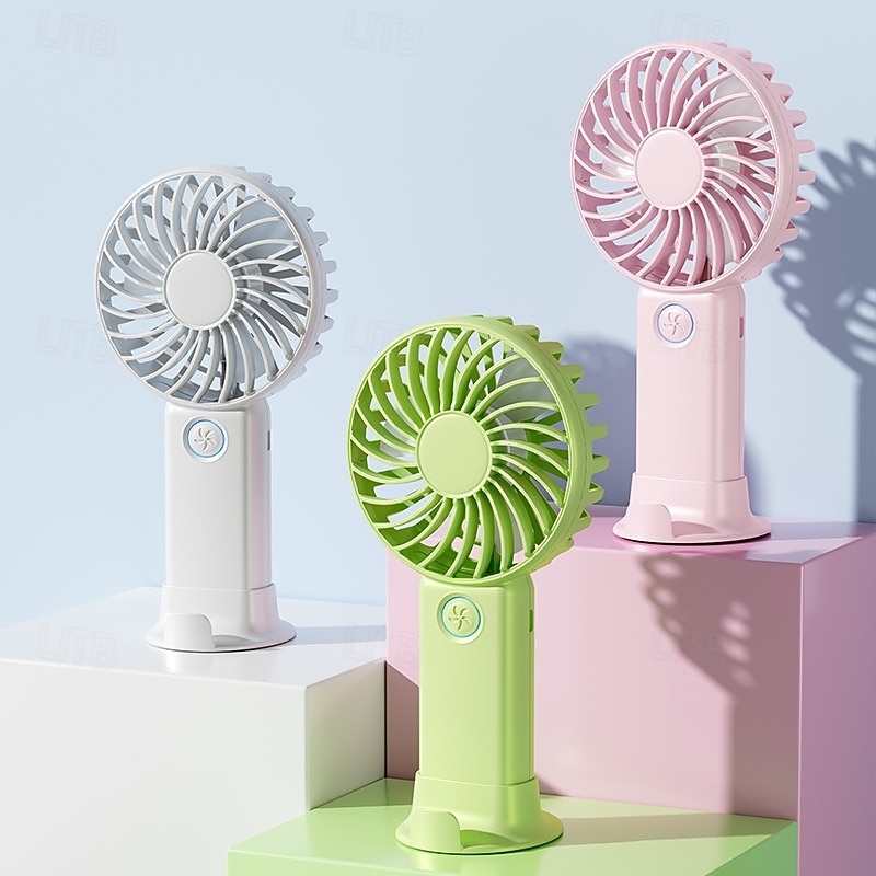 3-Speed Portable Cooling Fan – USB Rechargeable Handheld Electric Fan with 1200mAh Battery for Personal Use