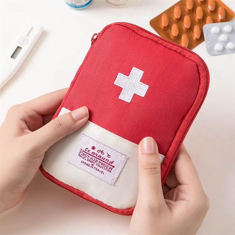 Medicine Storage Box Set, Portable Travel Compact First Aid Kit, Medical Organizer Bag for Medications & Essentials, Small Emergency Pouch for Travel2