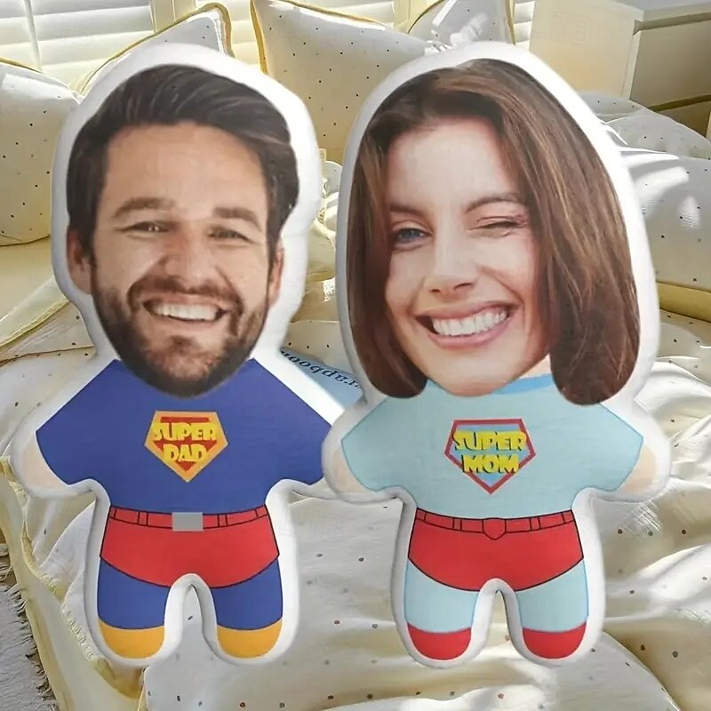 Personalized Gift Memorial Pillow Super Mom,Cuddly, Duplex Printed, Hand Washable, Contemporary Designed, Zipper Closed, Cotton Filled, All-Season Decorative Throw Pillow Monther's Day4