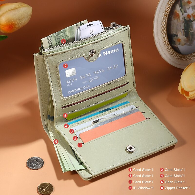 Personalized Women's Wallet Custom Best Gift for Mom Photo Engraved Leather Wallet for Wife, Girlfriend, or Mom on Special Occasions3