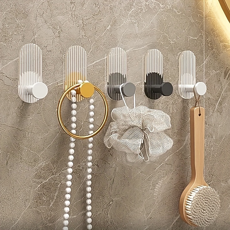 1PC Acrylic Adhesive Hook – No-Drill Strong Sticky Wall Hook for Entryway Keys, Bathroom Towels, Robes, and Clothes Hanging