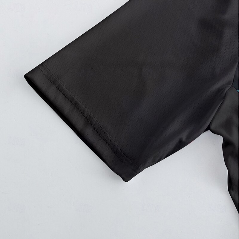 Men's Cycling Jersey Cartoon Letter & Number Short Sleeve Bike Tee Tshirt Jersey with 3 Rear Pockets Mountain Bike MTB Quick Dry Anatomic Design Wicking Breathable Sports Black White Orange Clothing4