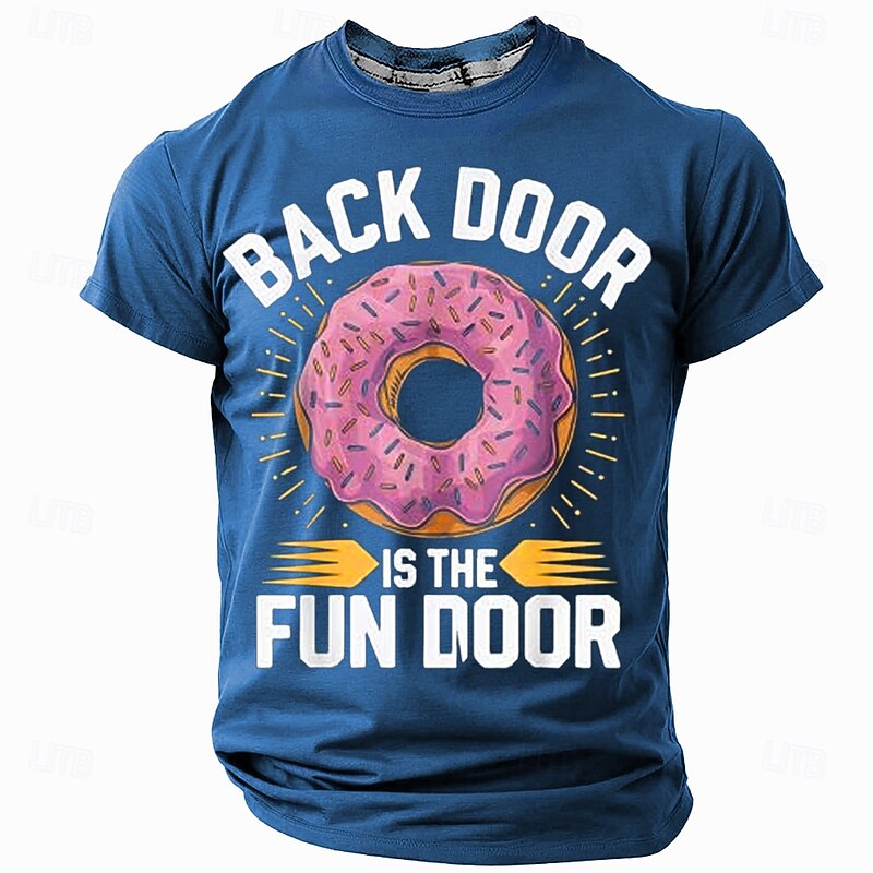 Men's Adult Humor Donuts Funny Slang T Shirt Short Sleeve T shirt 3D Print Crew Neck Shirt Fashion Daily Street Daily Black Red Blue Summer Spring Clothing Apparel S M L XL XXL XXXL2