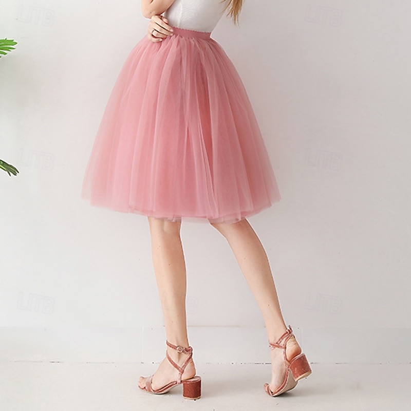 Retro Vintage 1950s Petticoat Hoop Skirt Tutu Under Skirt A-Line Fancy Dress Women's Masquerade Party Evening Wear Cocktail Party Tea Party Adults' Skirt2