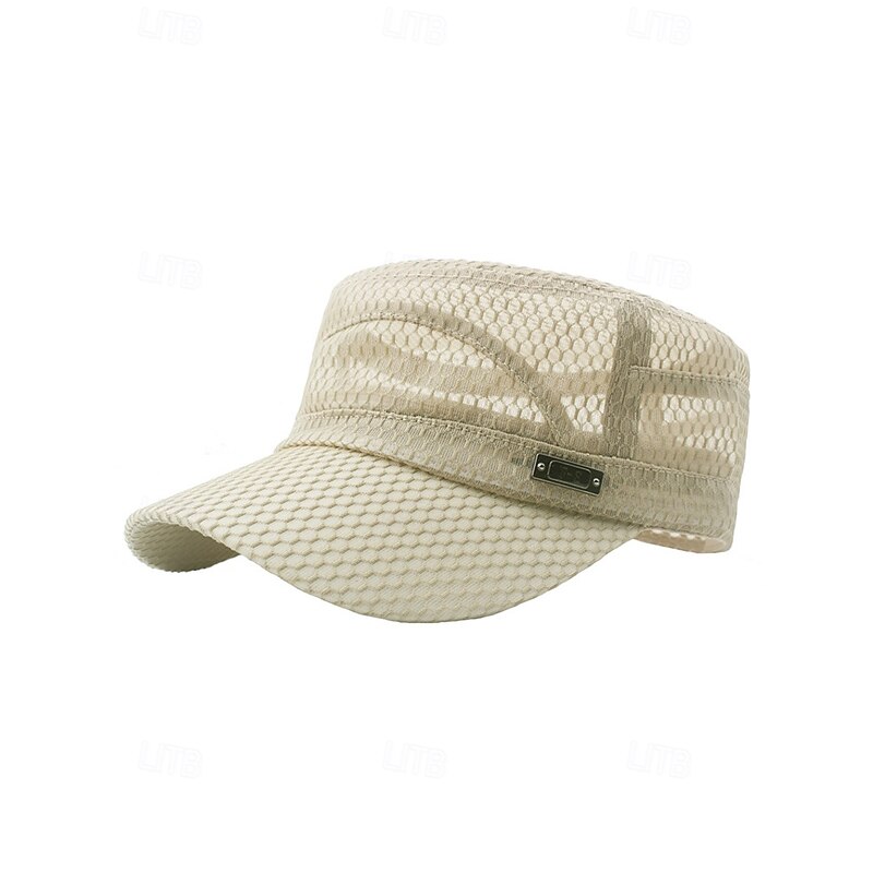 "Men's Breathable Mesh Military Cap – Lightweight Summer Army Hat, Outdoor Tactical Sun Visor for Hiking, Fishing & Sports"3