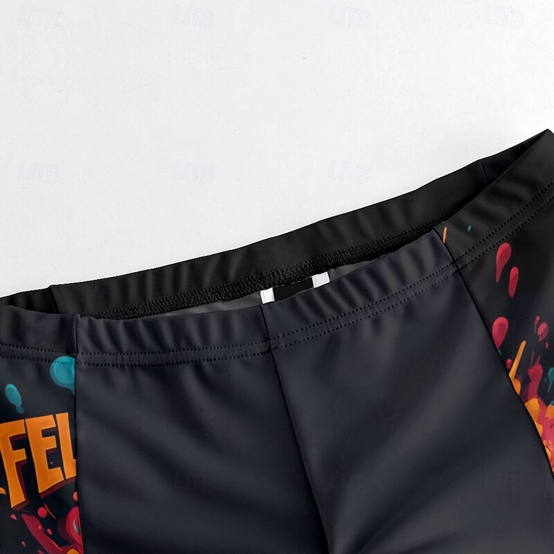 Men's Cycling Jersey Cartoon Letter & Number Short Sleeve Bike Tee Tshirt Jersey with 3 Rear Pockets Mountain Bike MTB Quick Dry Anatomic Design Wicking Breathable Sports Black White Orange Clothing3