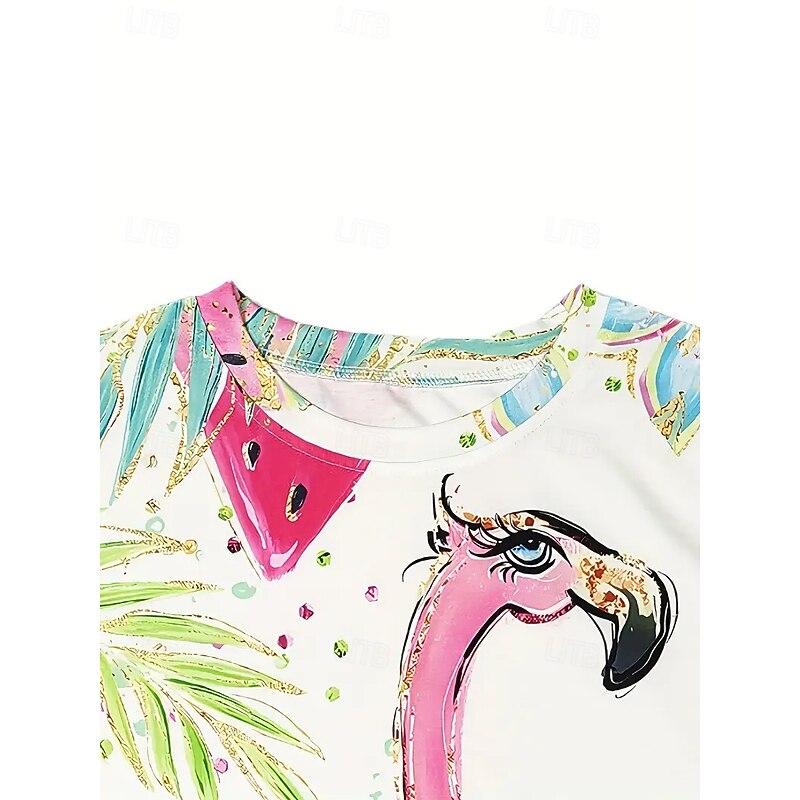 Women's T Shirt Summer Tops Graphic Classic Casual Short Sleeve Crew Neck Crop Tops Daily Weekend Print Rainbow Summer Spring Fall4