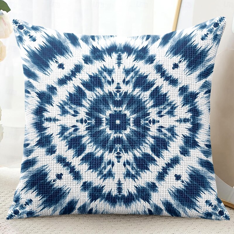 Mandala Tie Dye Decorative Toss Pillows Cover 1PC Soft Square Couch Cushion Case Pillowcase for Bedroom Livingroom Sofa Chair2