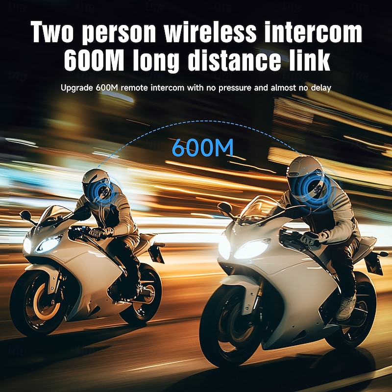 4K HD shooting all-in-one motorcycle intercom helmet dash cam bluetooth headset4