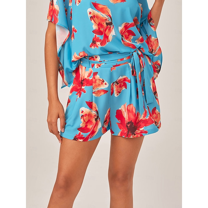 Summer Vacation High-waisted Tie-front Fresh Mini Short3