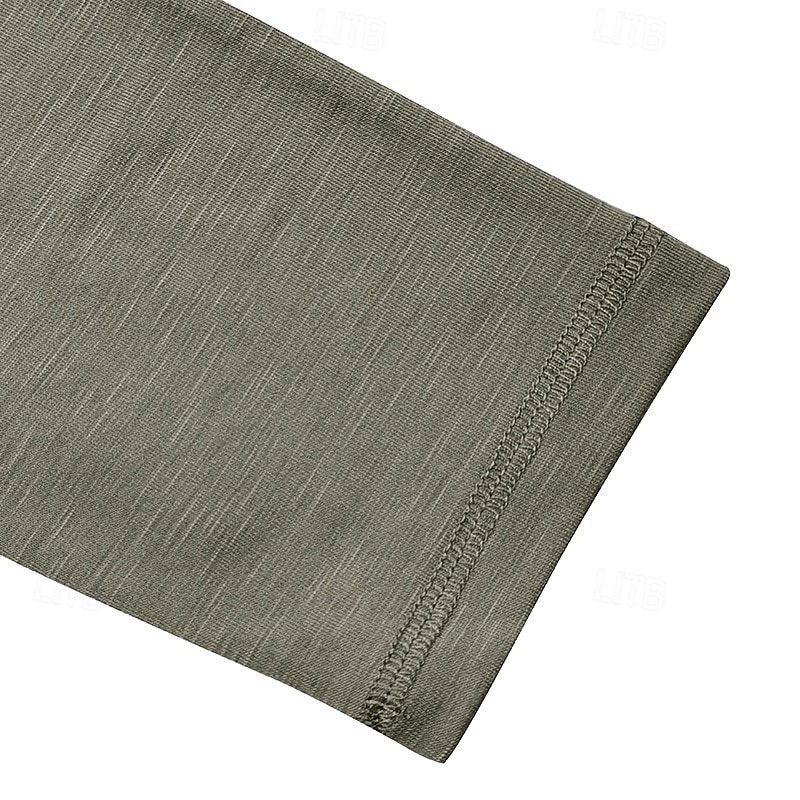 Men's Henley Shirt Tee Top Long Sleeve Solid Color Fashion Daily Buttons Henley Outdoor Street Causal Summer Army Green Black White Henley T-Shirt4