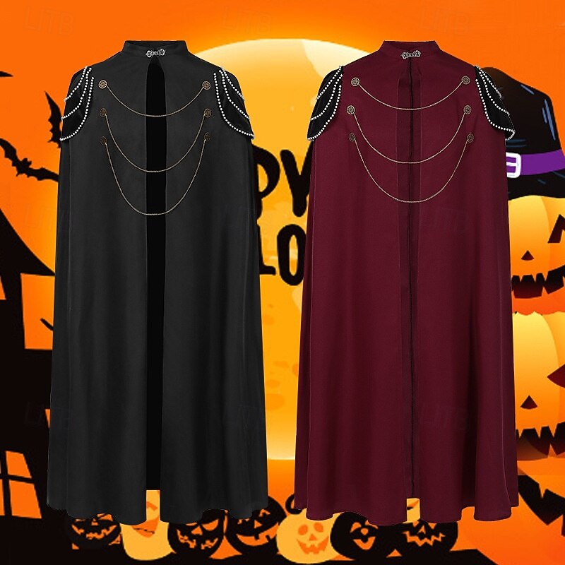 Retro Vintage Medieval Renaissance Cape Shawls Viking Ranger Elven Archery Solid Color Fancy Dress Men's Women's Celtic Viking Fantasy Halloween LARP Adults' Shawl