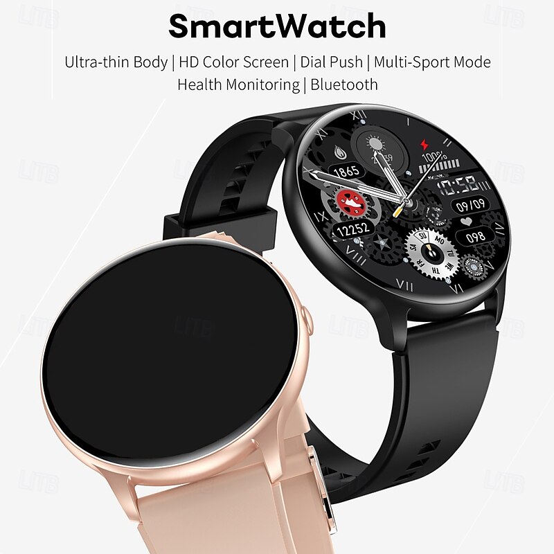 696 HDT6MAX Smart Watch 1.63 inch Smartwatch Fitness Running Watch Bluetooth ECG+PPG Pedometer Call Reminder Compatible with Android iOS Women Men Hands-Free Calls Message Reminder IP 67 47mm Watch4
