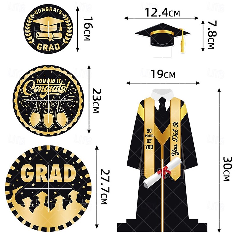 Graduation Party Decoration, Multi-Tier Cake Stand, Graduation Dessert Table Setup, Cake Rack for Party and Celebration Decor3