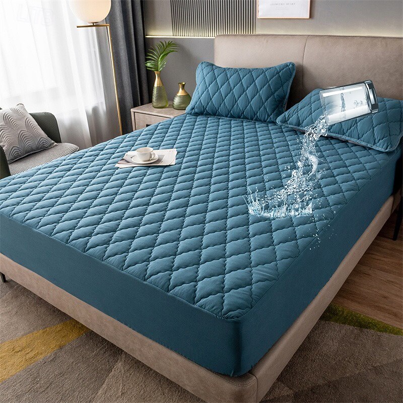 Queen Full King Protective Bed Cover Waterproof Mattress Protector Quilted Fitted Mattress Pad Bed Protector Elastic Thick Anti-slip Fitted Sheet with Deep Pocket Noiseless Hypoallergy2