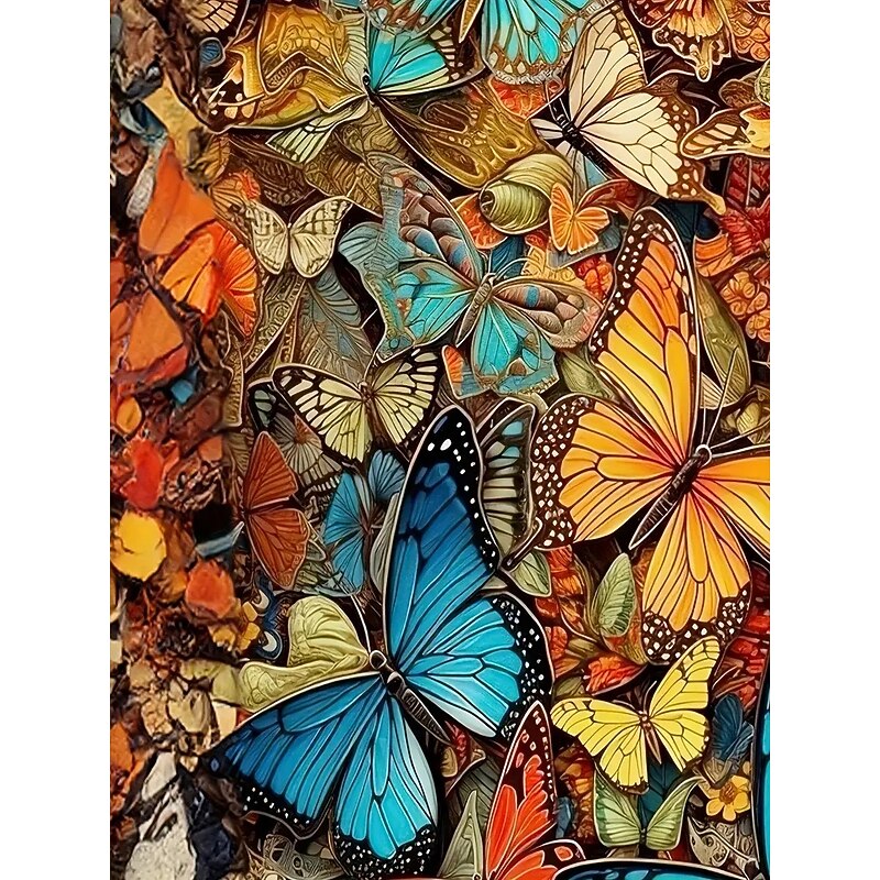 Women's T Shirt Summer Tops Butterfly 3D Classic Casual Short Sleeve Crew Neck Crop Tops Daily Weekend Print Rainbow Summer Spring Fall3