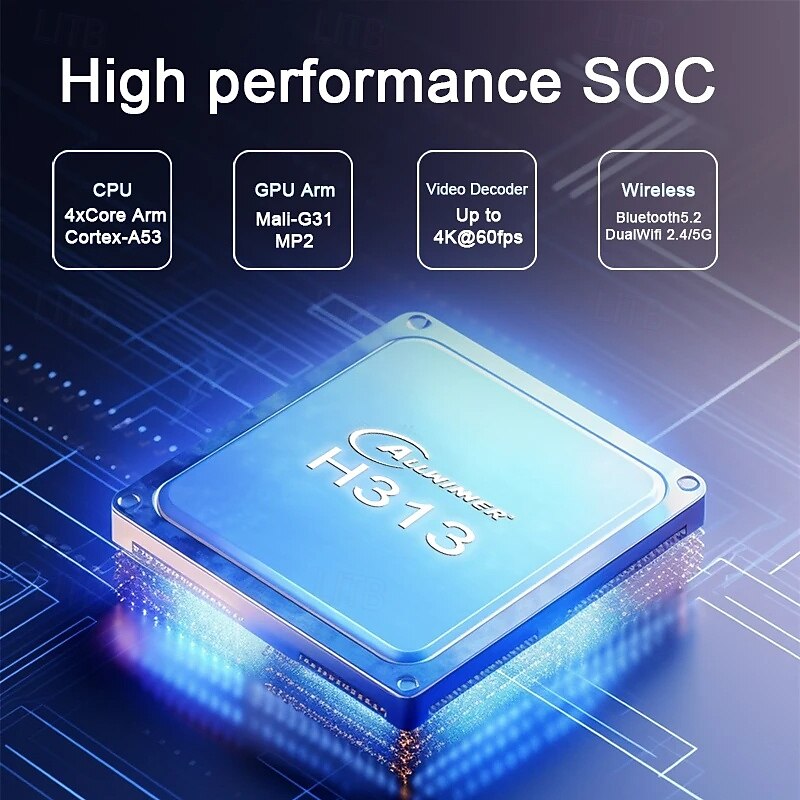 Android 10.0 T95 Digital Display Cortex-A53 8GB 16GB 1GB 2GB4