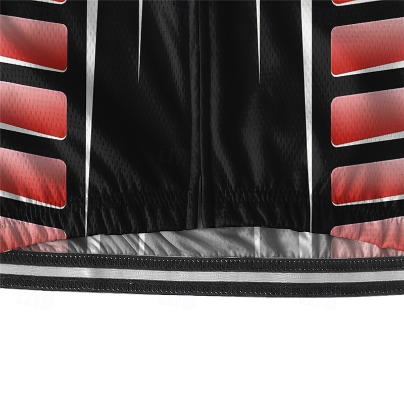 Men's Cycling Jersey Geometric Short Sleeve Bike Tee Tshirt Jersey with 3 Rear Pockets Mountain Bike MTB Quick Dry Anatomic Design Wicking Breathable Sports Red Blue Brown Clothing Apparel2