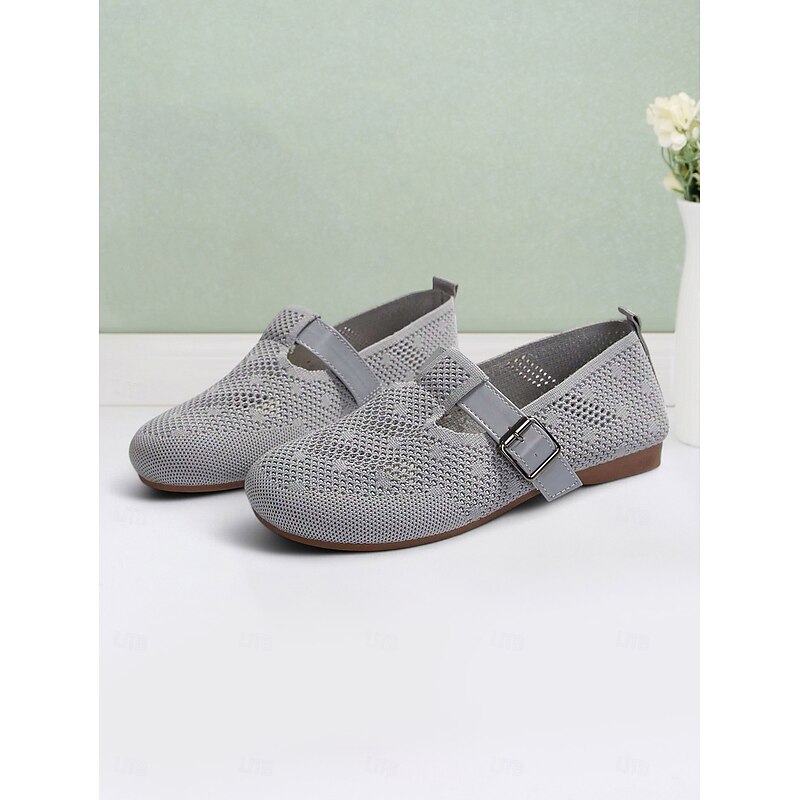 Women's Gray Wide Fit Mary Jane Shoes – Lightweight Breathable Barefoot Flats for Walking, Casual wear and Travel4