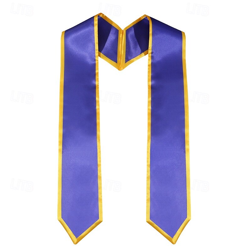 Unisex Graduation Stole, Plain Graduation Sash, Honor Stole for Students, 175cm Satin Double-Layer Solid Color Graduation Stole, Honor Ceremony Gift2