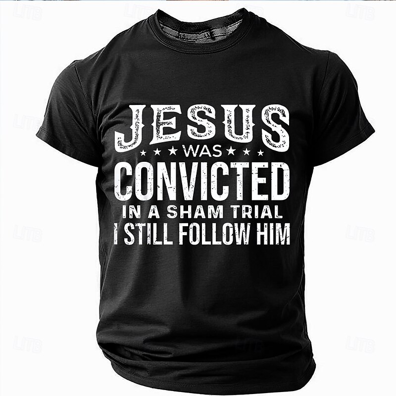 Easter Men's Funny Jesus T Shirt Short Sleeve T shirt 3D Print Crew Neck Shirt Designer Casual Party Holiday Black Red Blue Summer Spring Clothing Apparel S M L XL XXL XXXL3