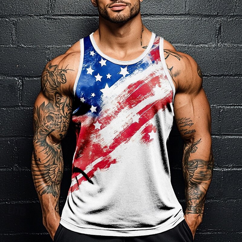 Patriotic T Shirts For Men National Flag T Shirt Tee Top Cotton Short Sleeve Graphic Shirt White Army Green Gray Comfortable Tee Vacation Street Fashion Designer Clothing2